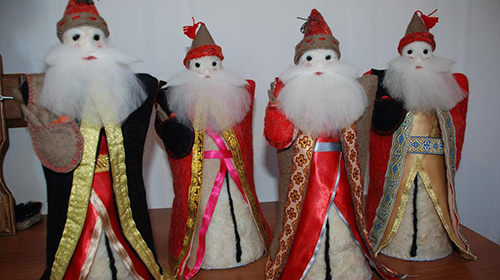 თოვლის ბაბუები დედათა მონასტრიდან [Photo]
