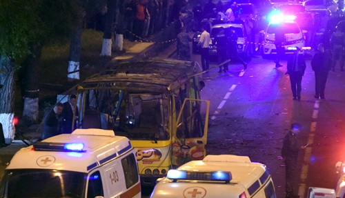 სომხეთში ავტობუსის აფეთქების შედეგად 2 ადამიანი დაიღუპა და 8 დაშავდა