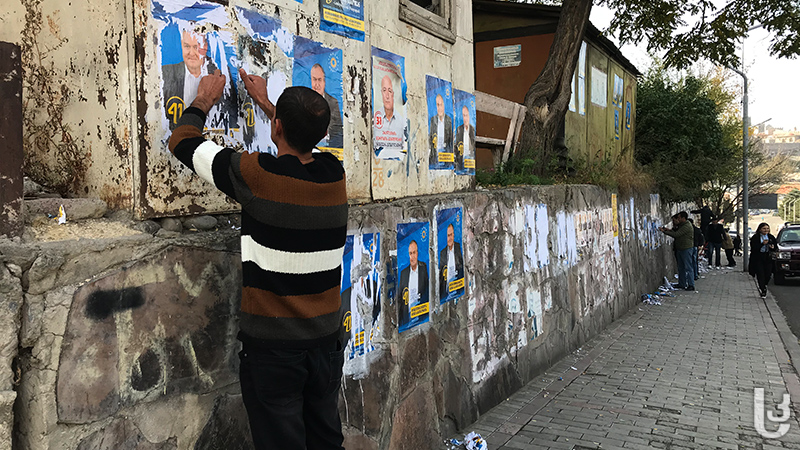 'ქართულმა ოცნებამ' ქუჩების საარჩევნო მასალებისგან გასუფთავება დაიწყო [Photo]