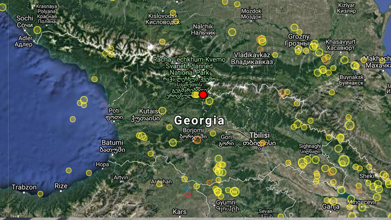საქართველოში 5.1 მაგნიტუდის სიმძლავრის მიწისძვრა მოხდა